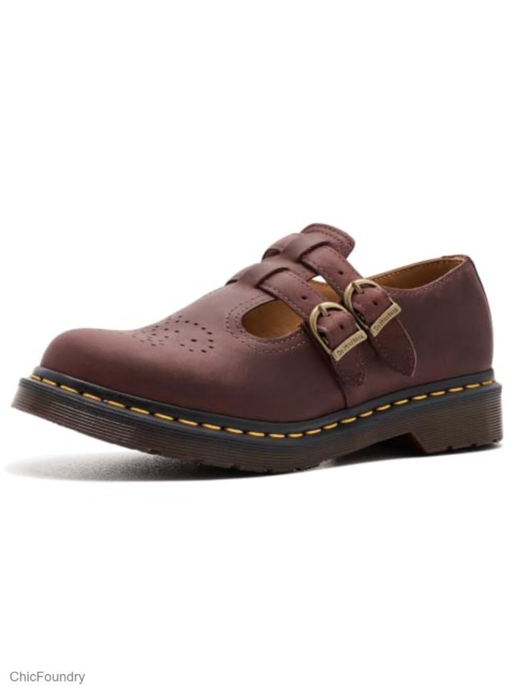 Dr. Martens 8065 Mary Jane Leather Flats with Buckle Strap